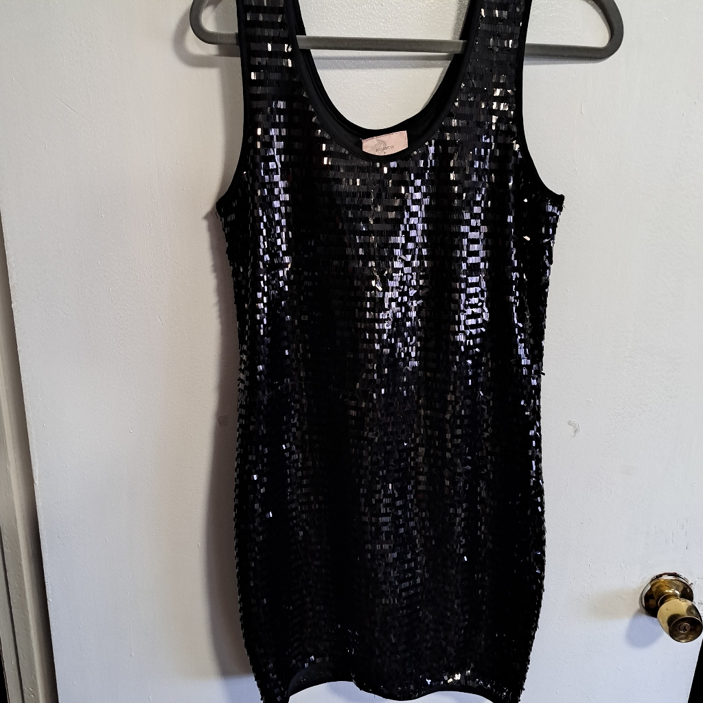 Romeo And Juliet Brand Sequin Dress Size M Black